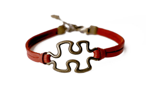 Autism Awareness Leather Bracelet