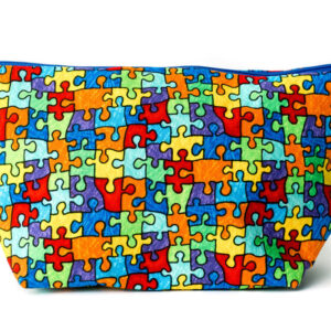 Autism Awareness Puzzle Piece Cosmetic Bag