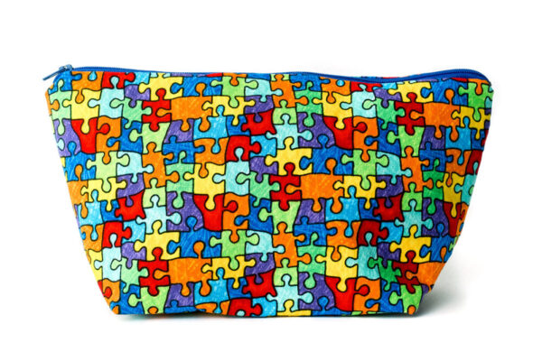 Autism Awareness Puzzle Piece Cosmetic Bag