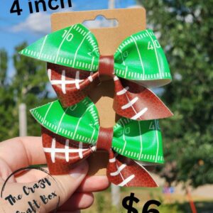 Football Hair Bows