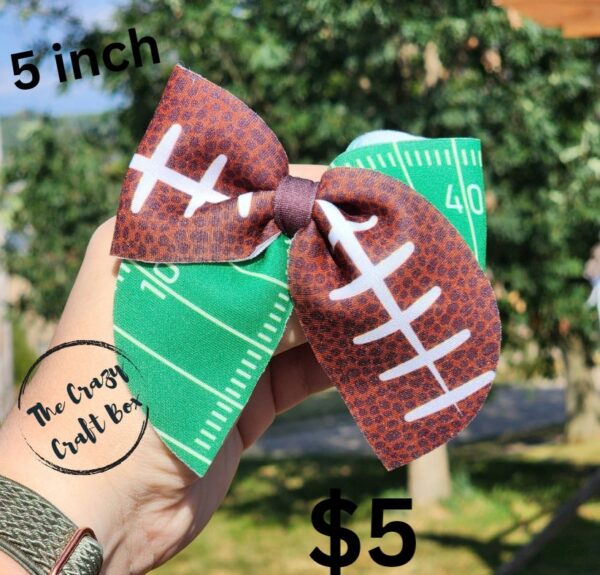 Football Hair Bows