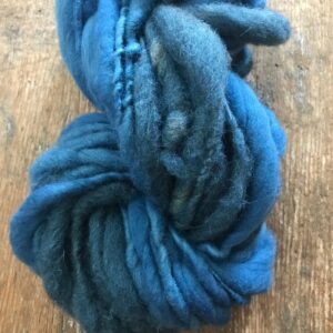 Blue Mood, Mixed fiber indigo dyed scrappy skein, 34 yards