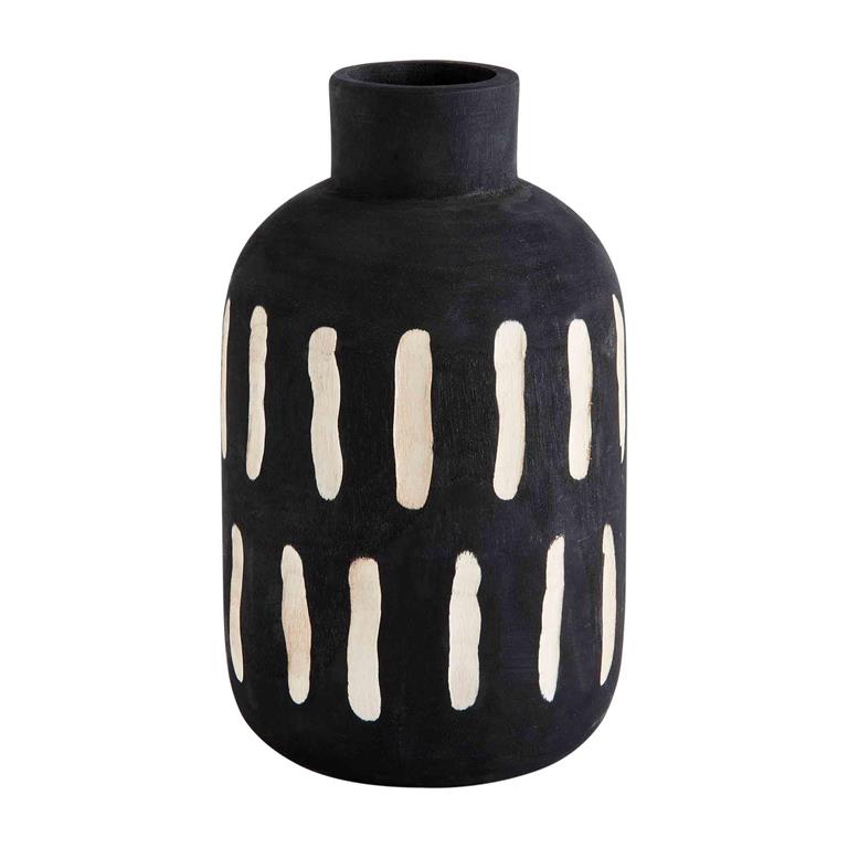 Black/White Wood Vase Shop Iowa