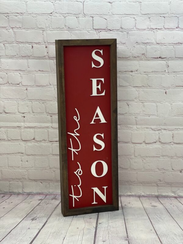 Reversible – Give Thanks Tis The Season 3D Farmhouse Sign | Reversible Holiday Signs | Fall Decor | Christmas Decor