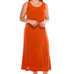 Flowy, Feminine Round Neck No Wrinkle Tank Dress