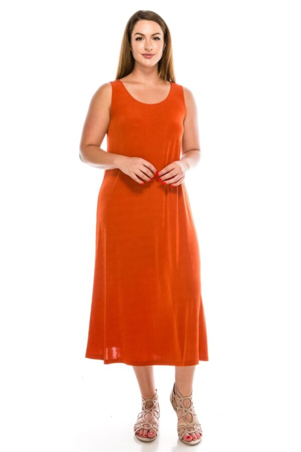 Flowy, Feminine Round Neck No Wrinkle Tank Dress