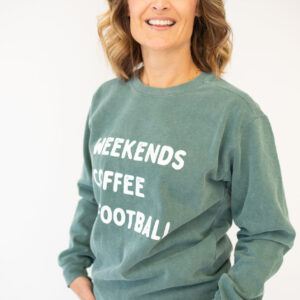 “Weekends, Coffee, & Football” Graphic Sweatshirt