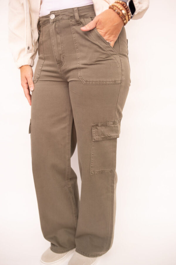 Lily Olive Utility Cargo Jean