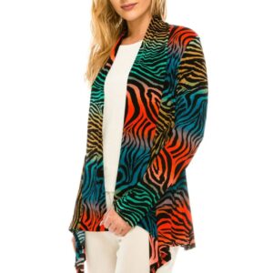 Animal Striped Long Sleeve Jacket
