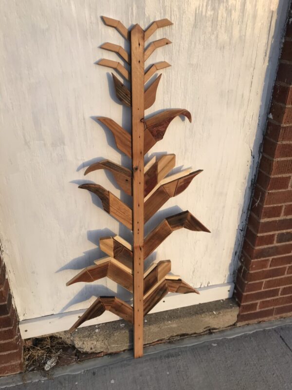 5’ tall Mosaic Corn Stalk