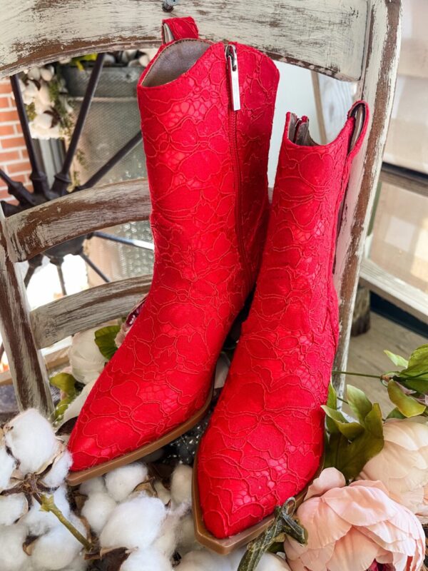 Rowdy Red Lace Boots