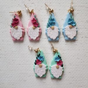 Floral Gnome Earrings