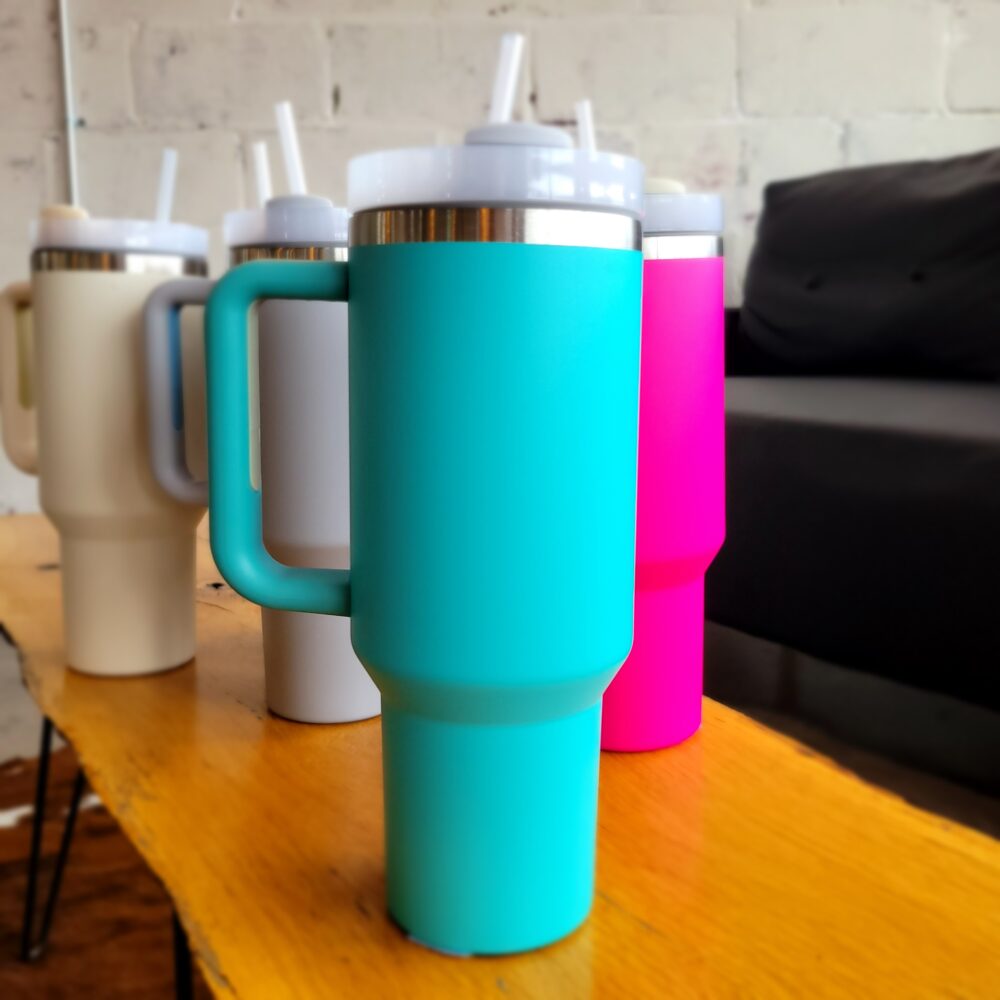 Tumbler Stainless Steel Cups with Lid and Straw, Double Wall Vacuum In -  Tumblers and more Gift Shop and Boutique