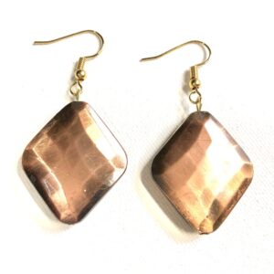 Handmade Copper-Plated Hook Or Clip-On Earrings For Gift