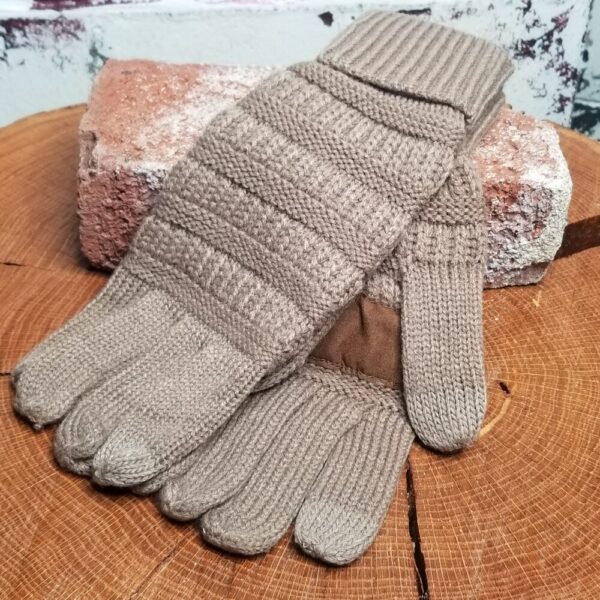 C.C. Taupe Smart Touch Gloves