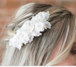 Lace Beaded Wedding Hair Comb,