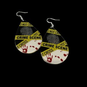 Crime Scene Crime Junkie Fingerprint Earrings