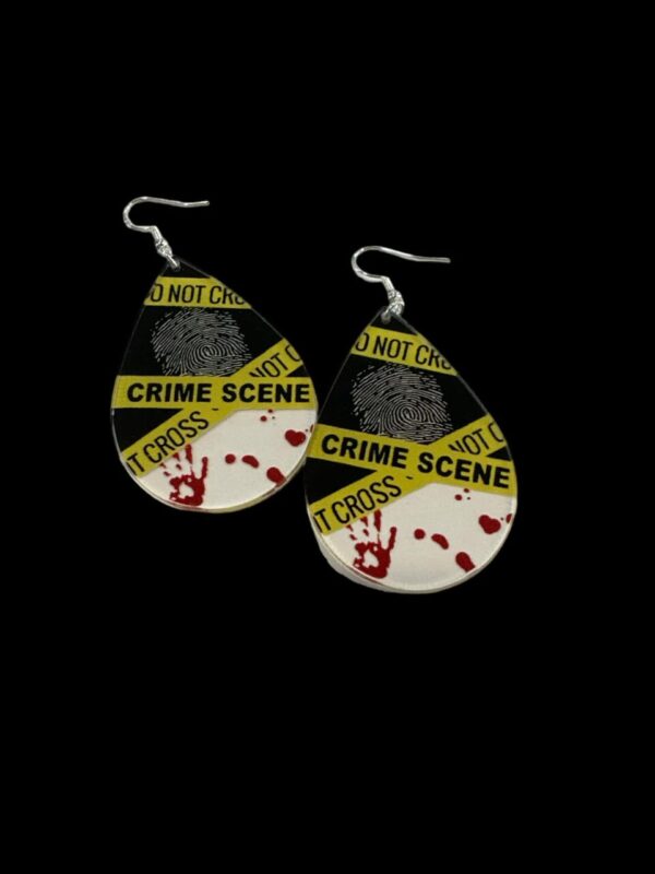 Crime Scene Crime Junkie Fingerprint Earrings