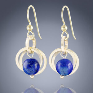 AS SEEN IN the Lifetime Movie “The Christmas Edition” – Royal Blue Lapis Lazuli Gemstone Handmade Dangle Earrings
