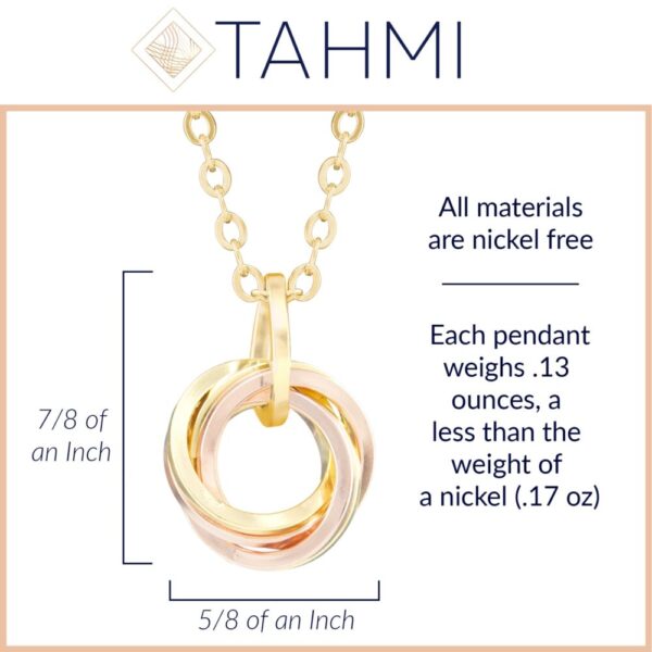 Mixed 14K Yellow and Rose Gold Fill Classic Love Knot Pendant Necklace – 18″ or 20″ Chain Included