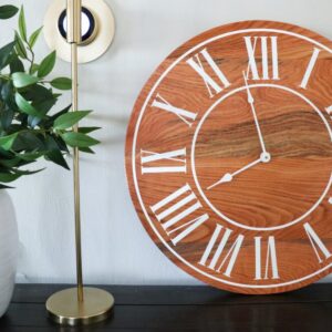 Locust 22″ Hardwood Large Wall Clock (in stock)
