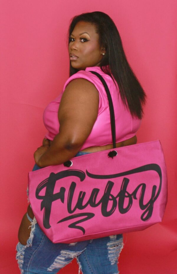 My Beautiful Fluff Zippered Berry Plus Fluffy Weekender Bag
