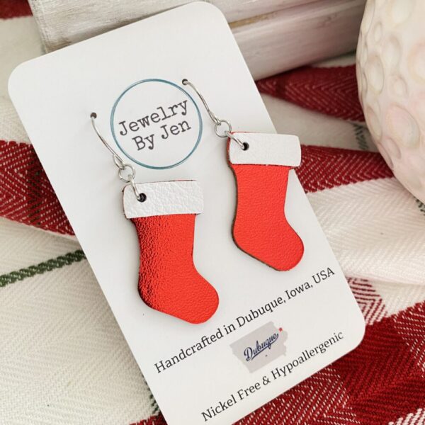 Christmas Stocking: Red Metallic