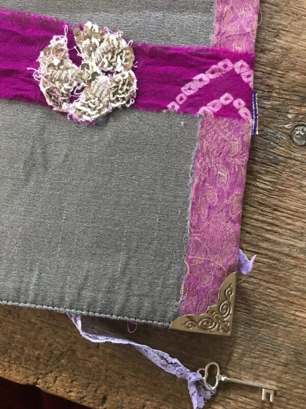 Lush purple boho art journal