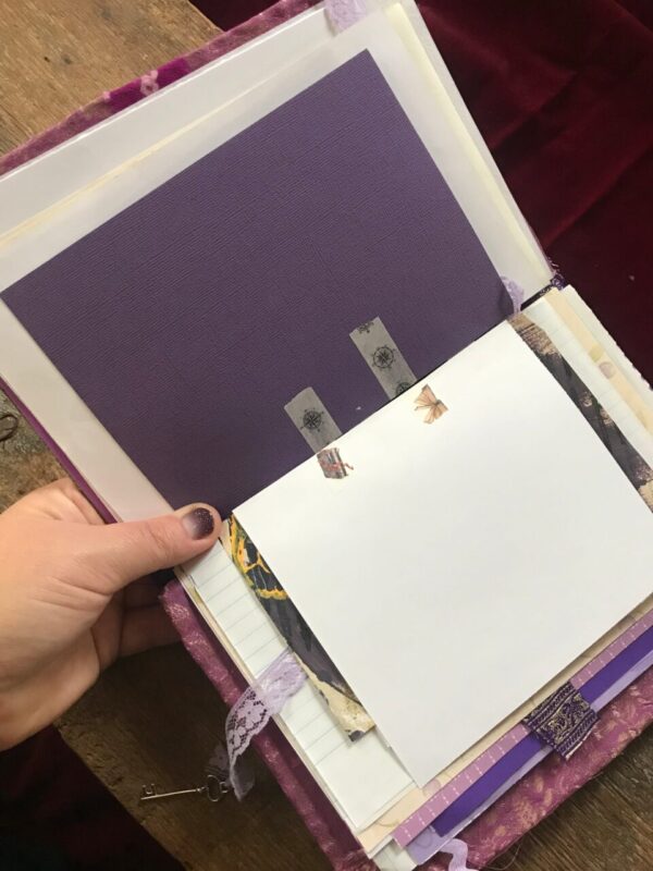 Lush purple boho art journal