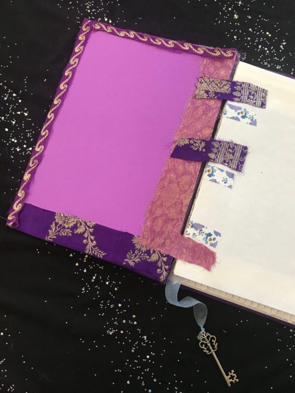 Glam purple boho art journal