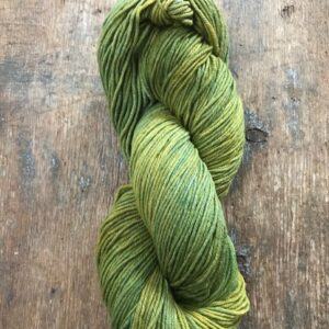 Fingering weight wool/silk yarn, marigold and indigo dye