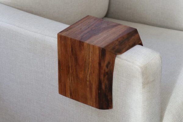 Live Edge 4.25″ Walnut Wood Armrest Table (in stock)