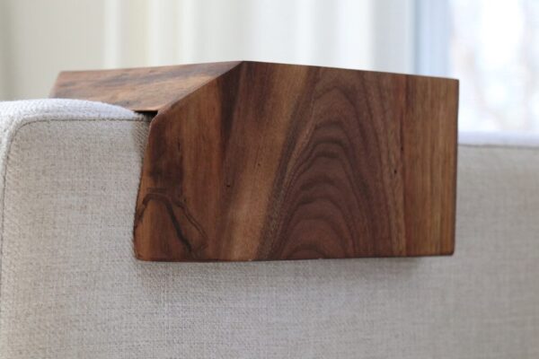 Live Edge 4.25″ Walnut Wood Armrest Table (in stock)