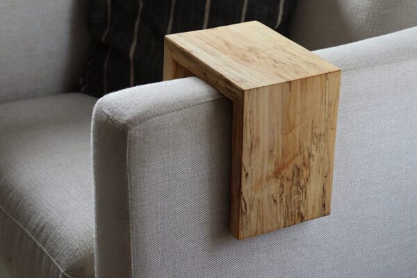 6″ Spalted Maple Wood Armrest Table, Coffee Table, Living Room Table (in stock) #2