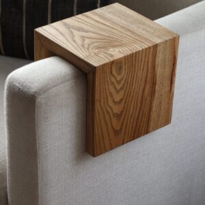 5″ Ash Wood Armrest Table with walnut stain, Coffee Table, Living Room Table (in stock) #3