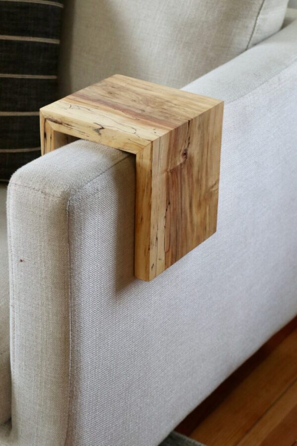 5″ spalted armrest table, Coffee Table, Living Room Table (in stock)