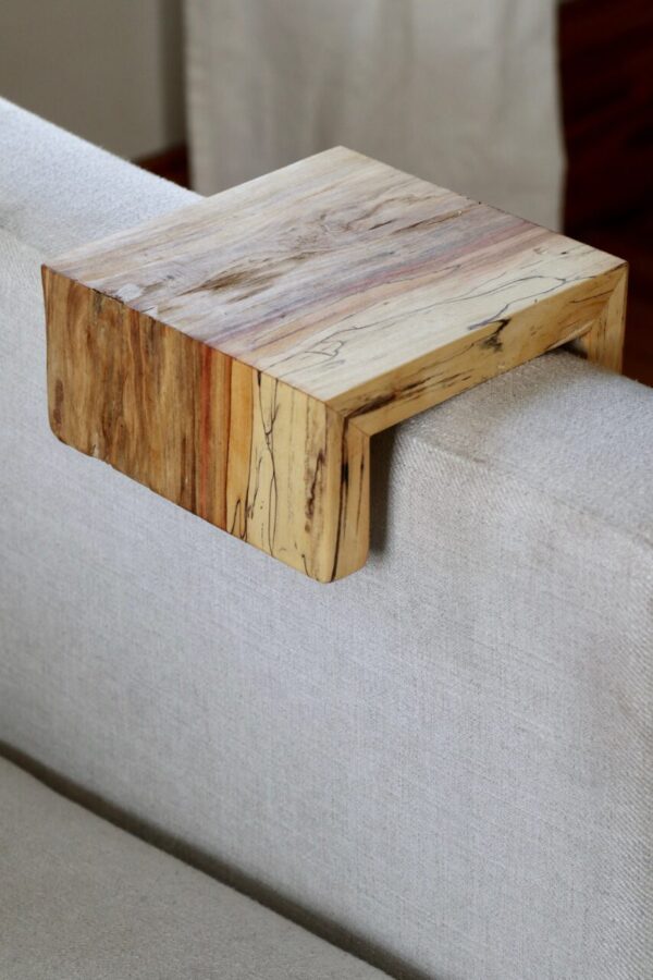 5″ spalted armrest table, Coffee Table, Living Room Table (in stock)