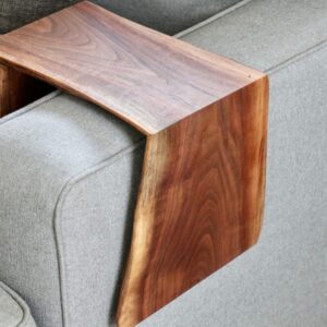 8″ live edge walnut armrest table, Coffee Table, Living Room Table (in stock)