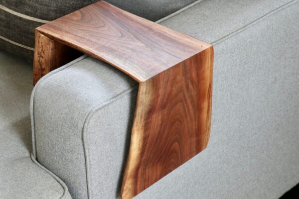 8″ live edge walnut armrest table, Coffee Table, Living Room Table (in stock)