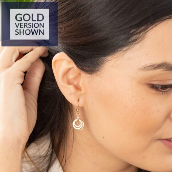 As Seen In The Lifetime Movie “Picture Perfect Holiday” – Concentric Circle Dangle Earrings in 14K Yellow Gold Fill