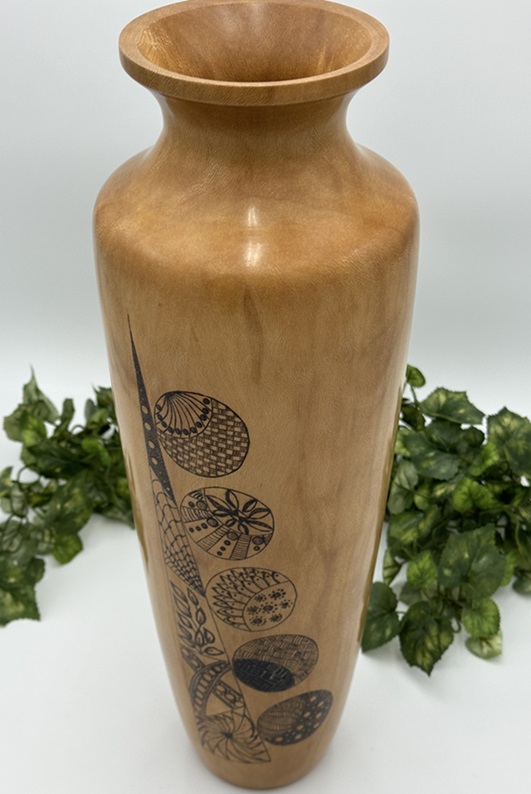 Tall Zentangle Sycamore Vase