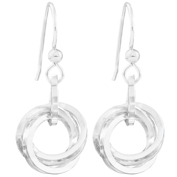 Classic Love Knot Drop Dangle Earrings in Tarnish Resistant .935 Argentium Sterling Silver