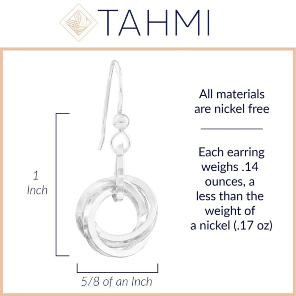 Classic Love Knot Drop Dangle Earrings in Tarnish Resistant .935 Argentium Sterling Silver