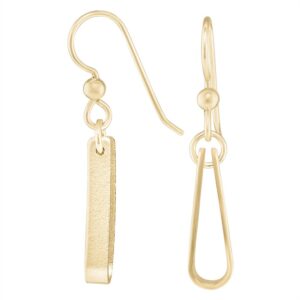 Minimalist 14K Yellow Gold Fill Teardrop Shaped Dangle Earrings