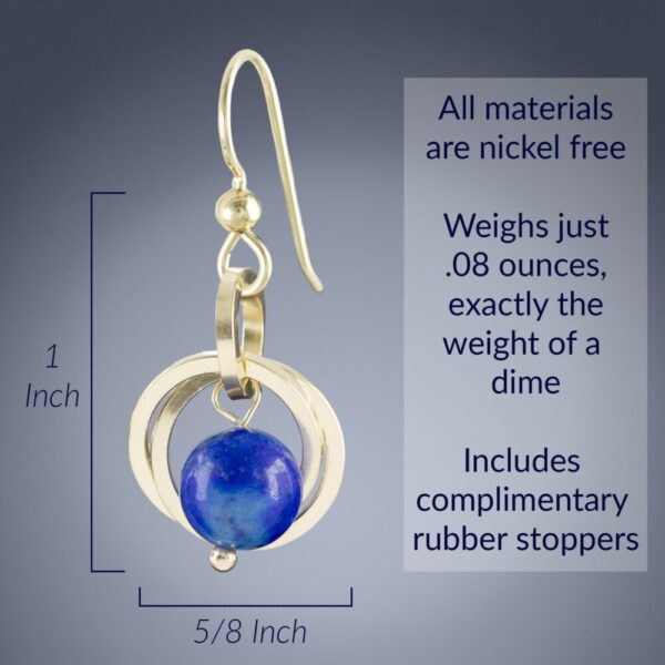 AS SEEN IN the Lifetime Movie “The Christmas Edition” – Royal Blue Lapis Lazuli Gemstone Handmade Dangle Earrings