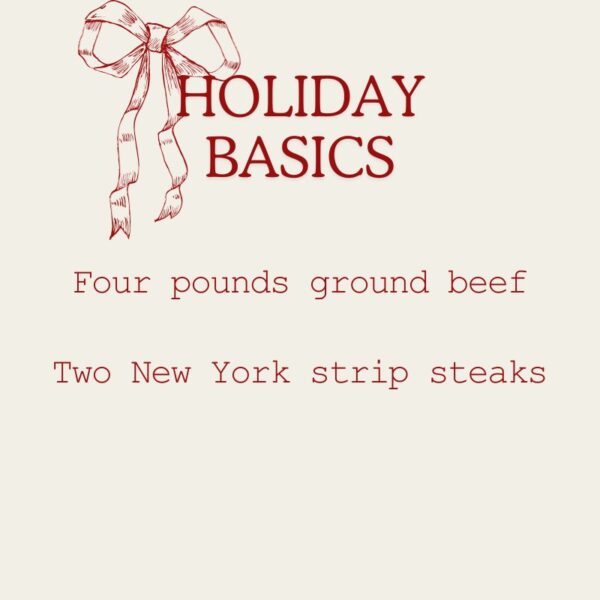 Grass Fed Beef Holiday Basics