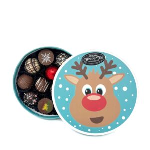 Reindeer Round Truffle Gift Box