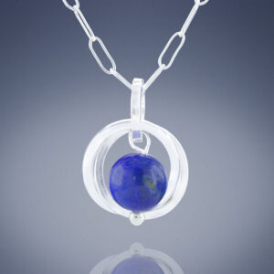 Shop Iowa Royal Blue Lapis Lazuli Pendant Necklace in Argentium Sterling Silver Royal Blue Lapis Lazuli Pendant Necklace in Argentium Sterling Silver