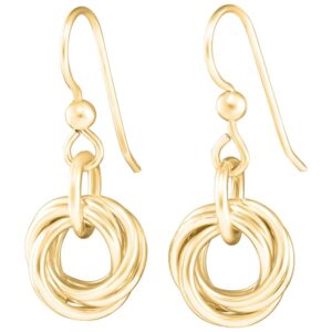 Shop Iowa Handcrafted Love Knot Dangle Earrings in 14K Gold Fill Handcrafted Love Knot Dangle Earrings in 14K Gold Fill