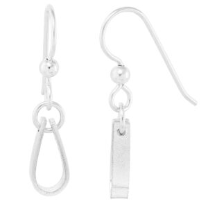 Shop Iowa Small Minimalist Sterling Silver Teardrop Shaped Dangle Earrings Small Minimalist Sterling Silver Teardrop Shaped Dangle Earrings